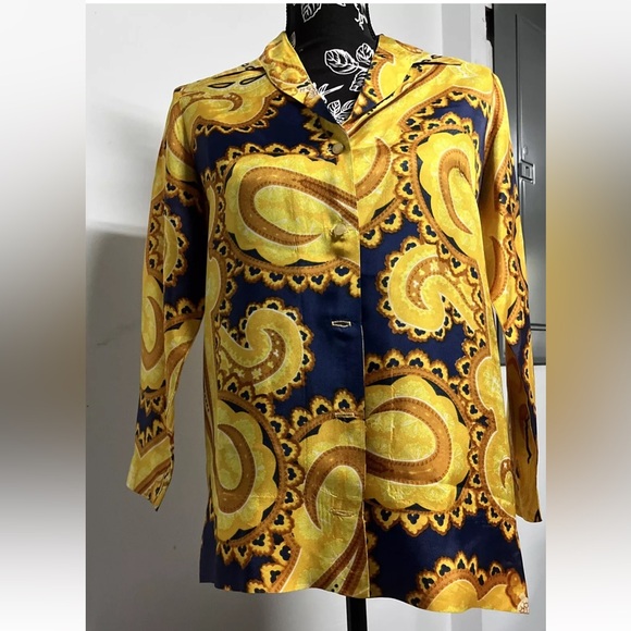 Quieto Tops - Vintage paisley blouse m